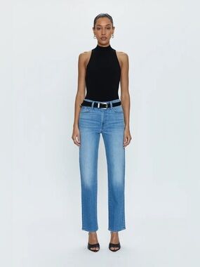 [NWT] $168 PISTOLA Drew Mid Rise Straight Leg Jeans in Ludwig. Size 26